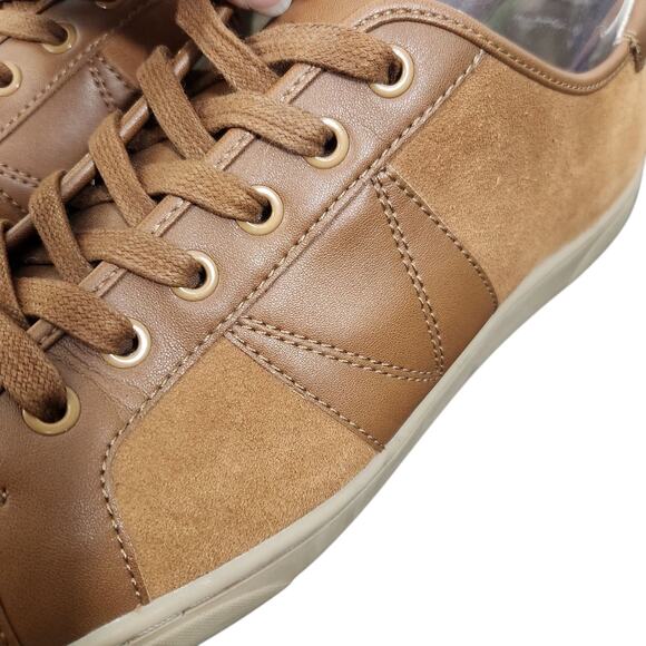 VIONIC JEROME MENS 11.5 CASUAL SNEAKERS TAN LEATHER SUEDE Y2K BOWLING 2000s - Picture 7 of 11